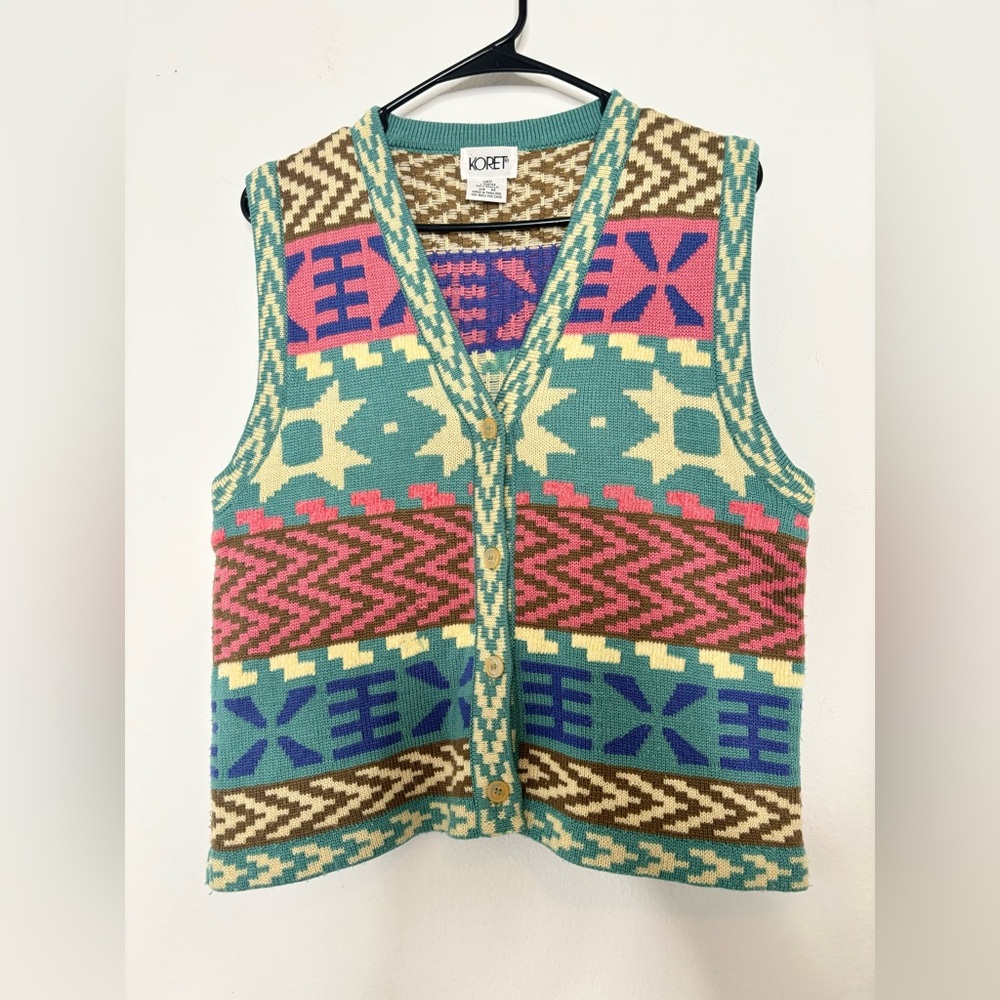Koret Multicolor Patterned Vest